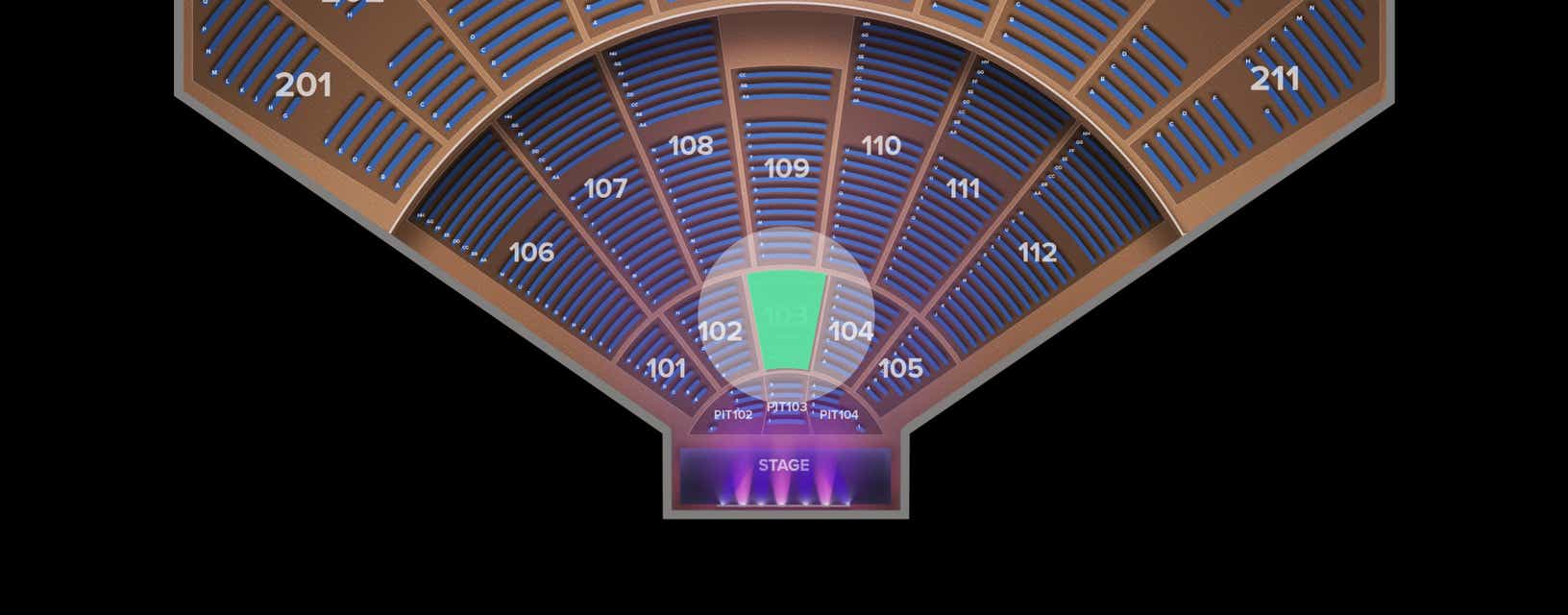 Seat view from Main Floor