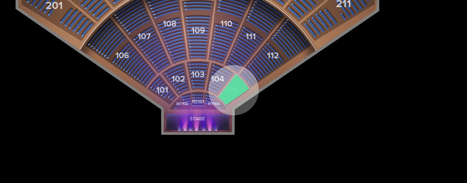 Seat view from Main Floor