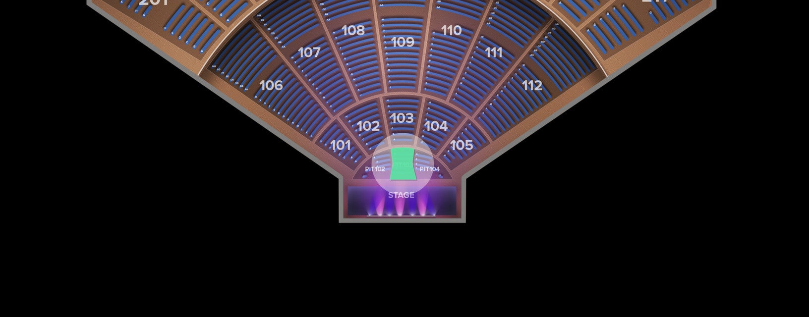 Seat view from Pit