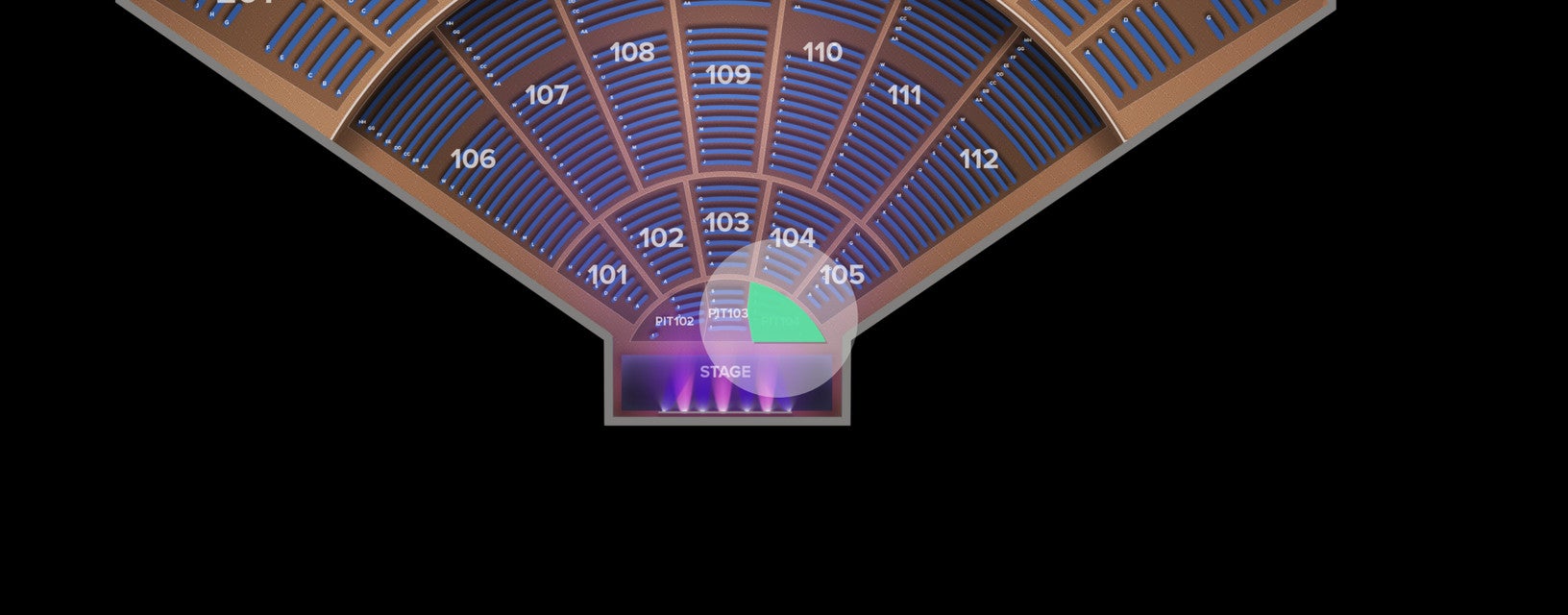 Seat view from Pit