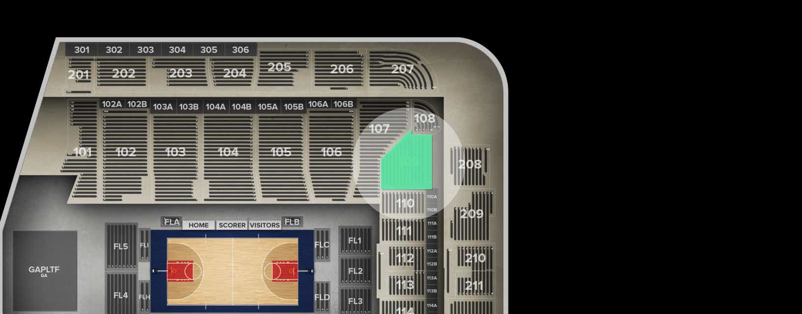 Seat view from Lower