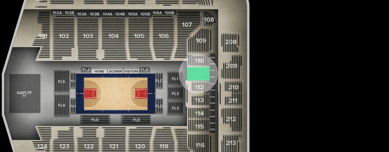 Seat view from Lower