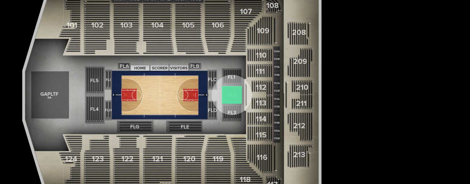 Seat view from