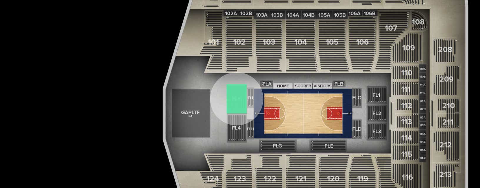 Seat view from