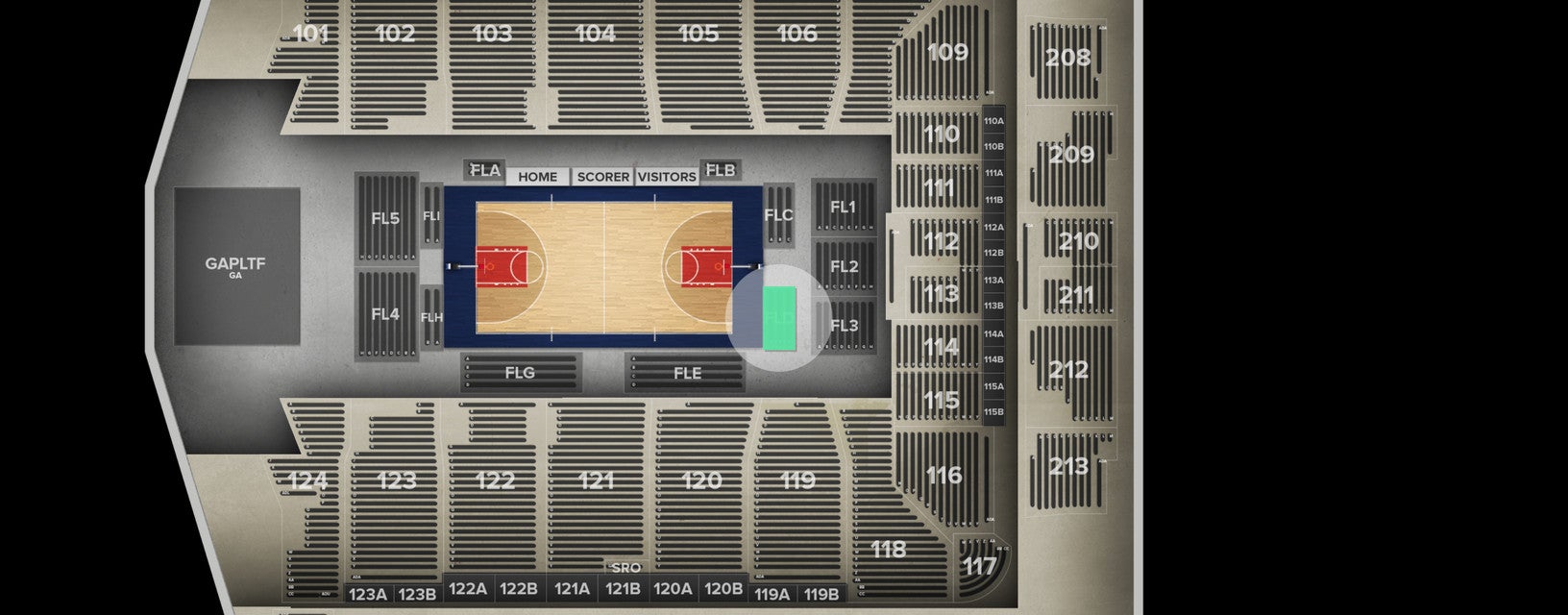 Seat view from 