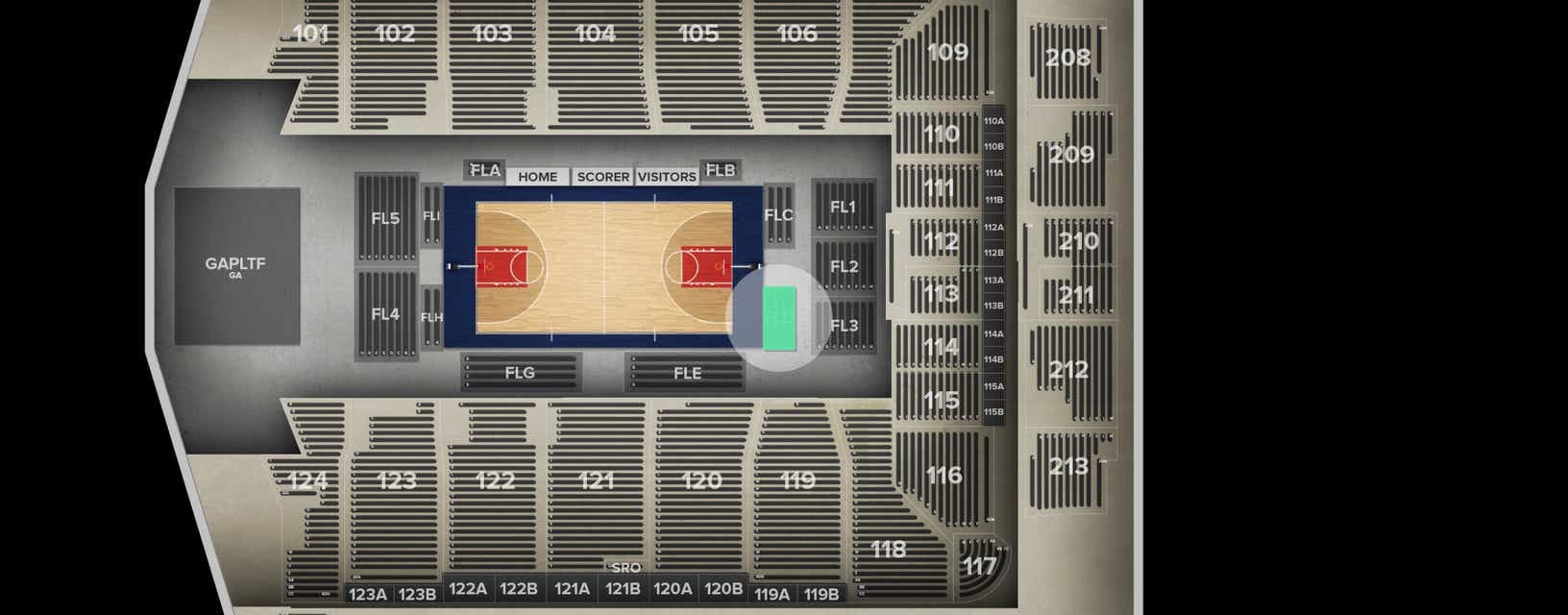 Seat view from
