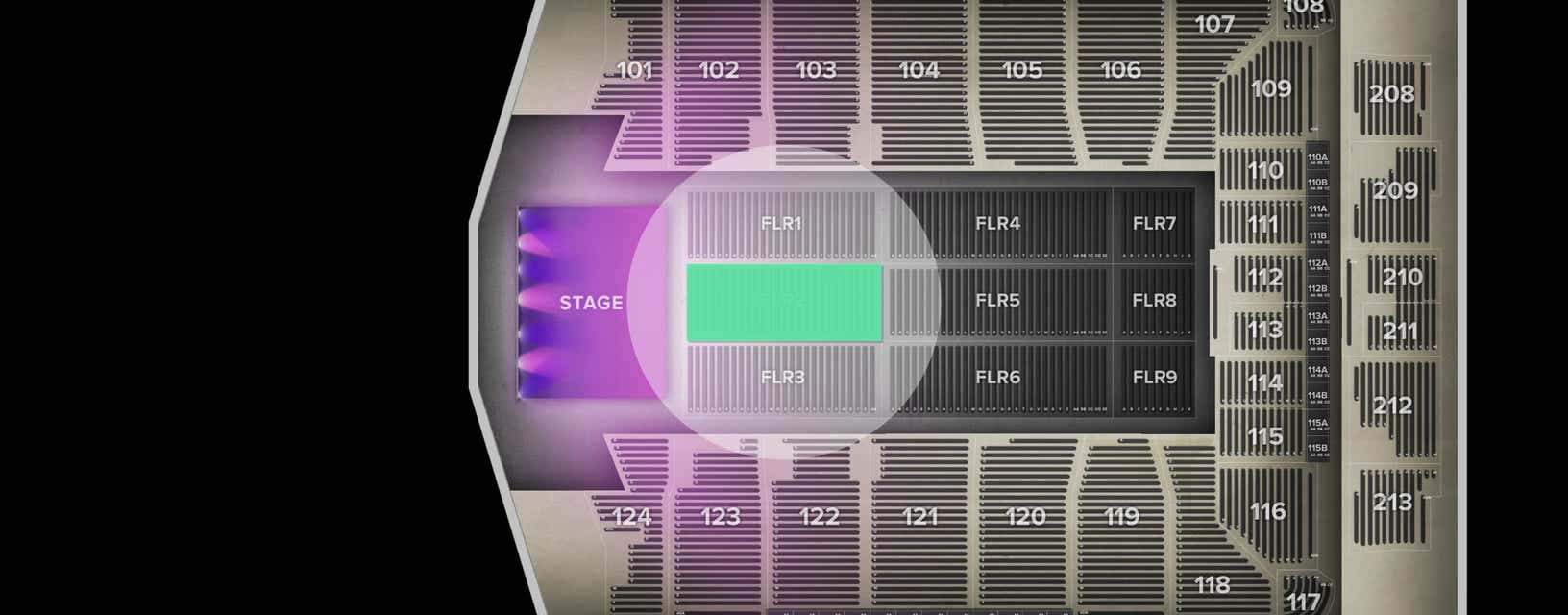 Seat view from Floor