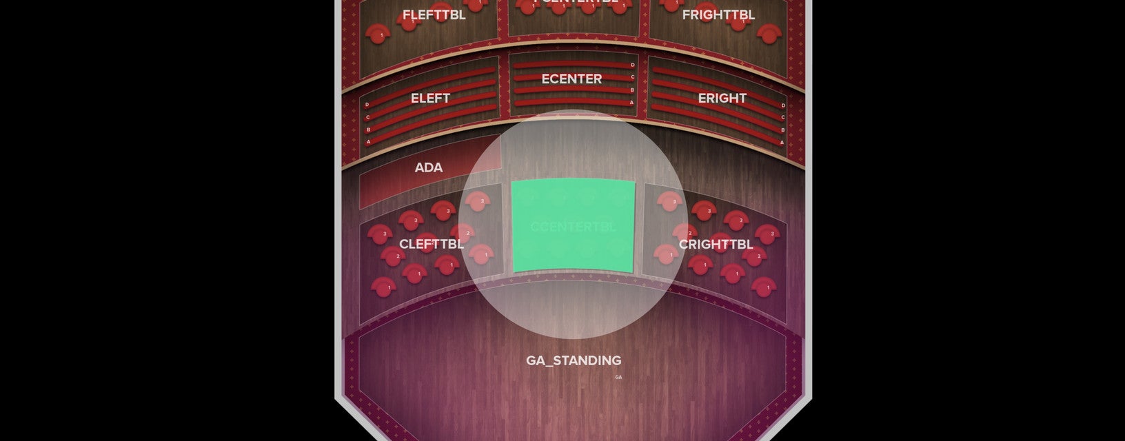 Seat view from Main Floor