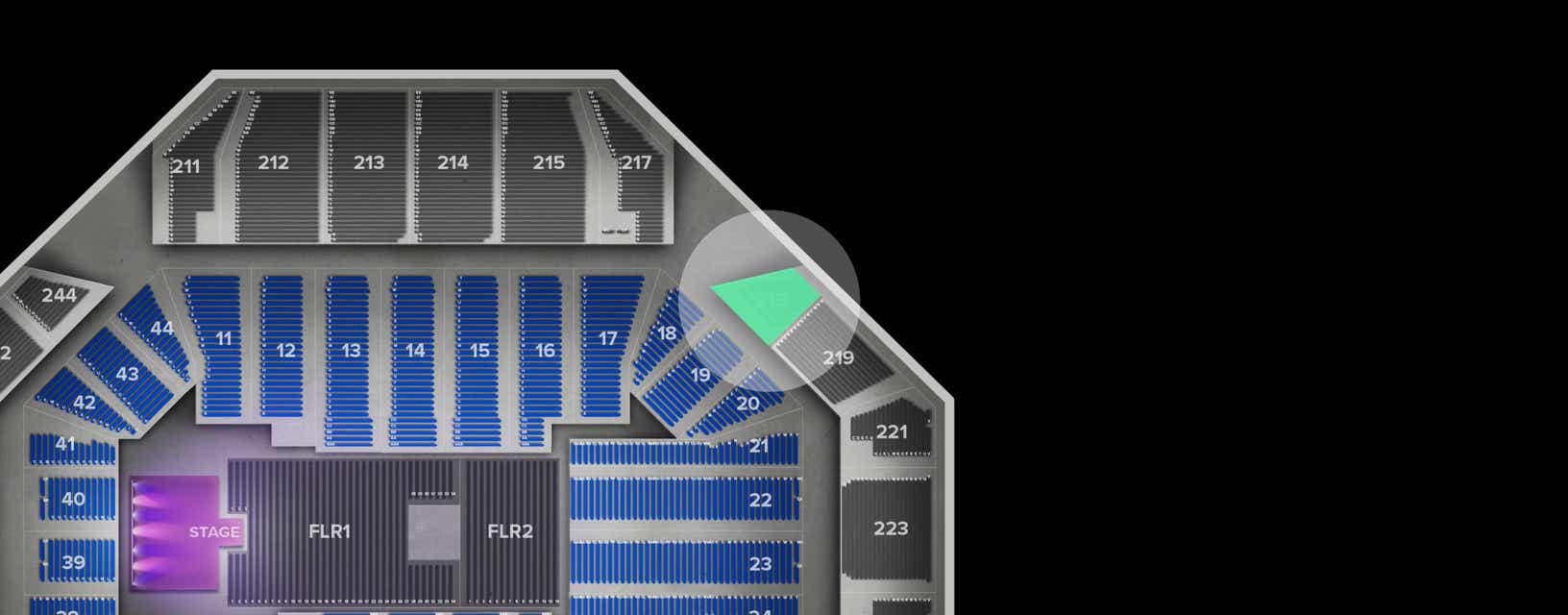 Seat view from Upper