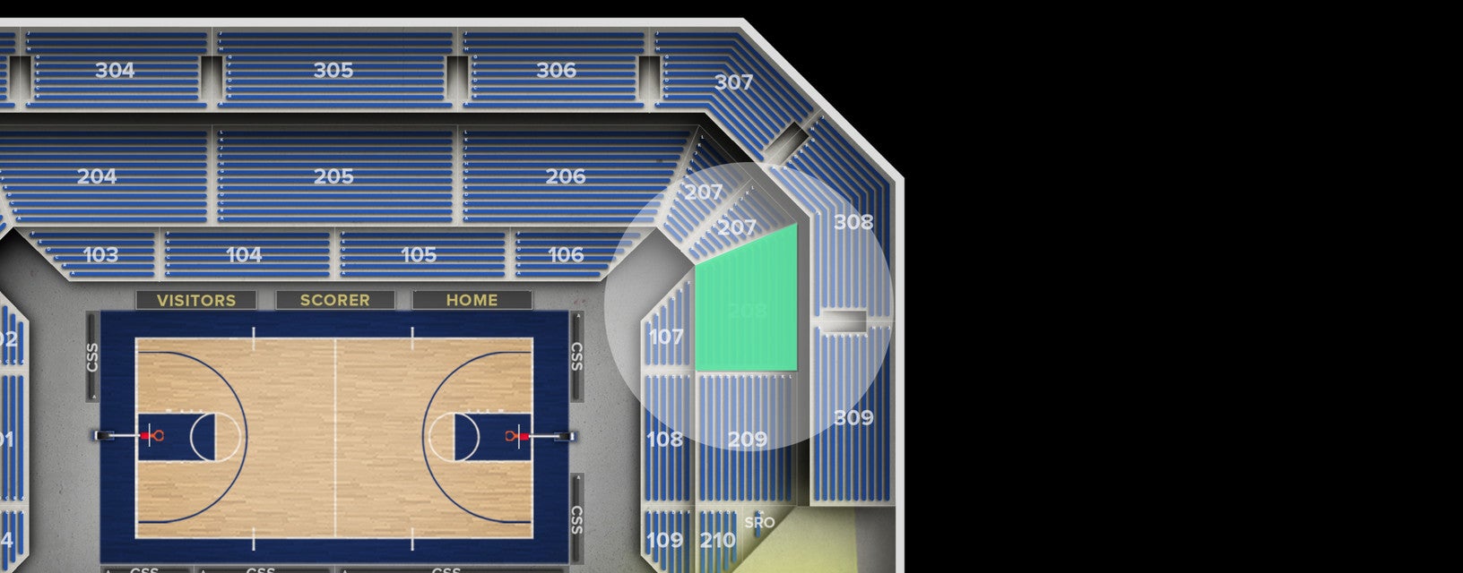 Seat view from Middle