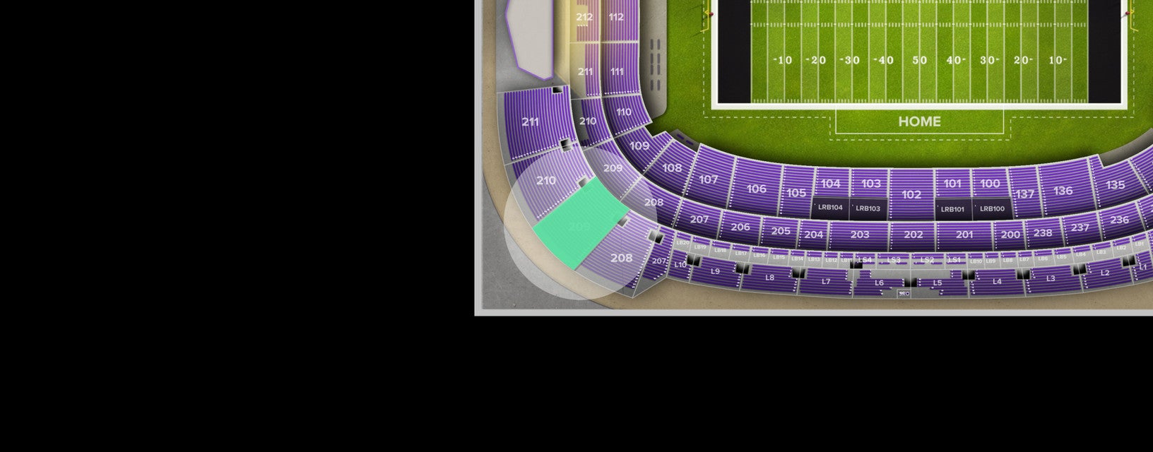 Seat view from Upper Corner