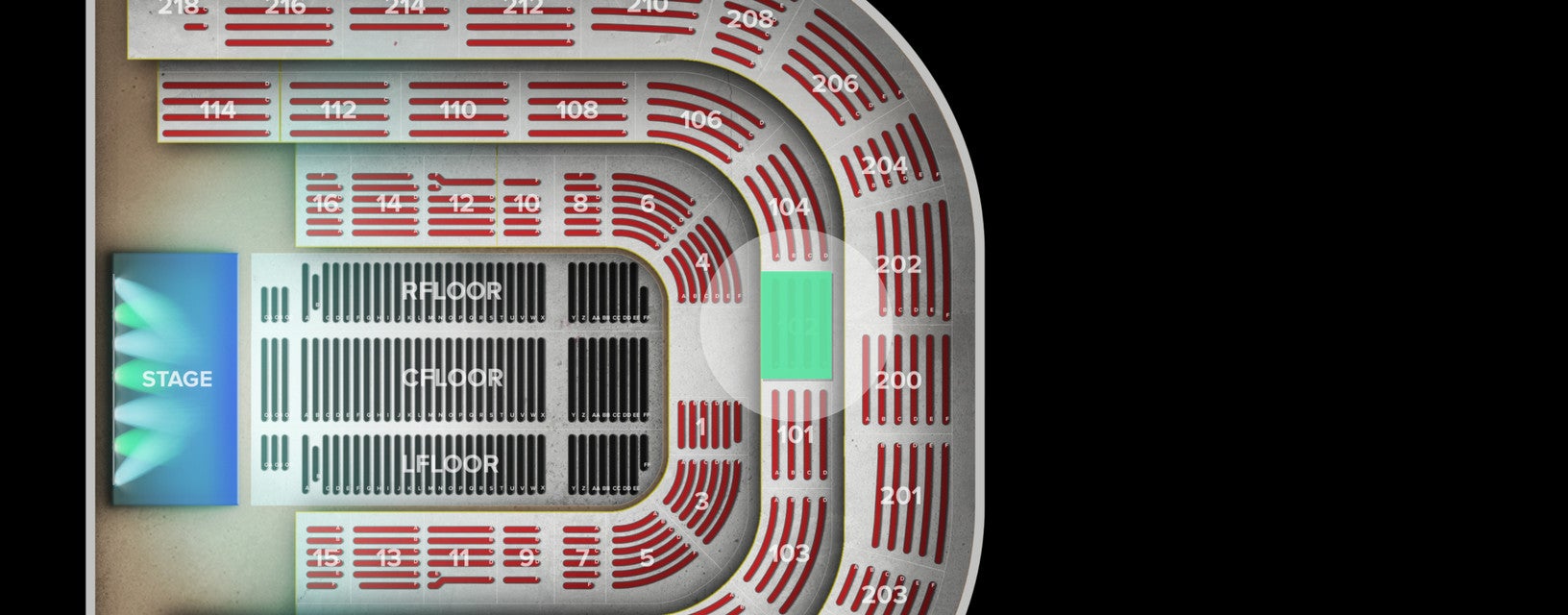 Seat view from Middle