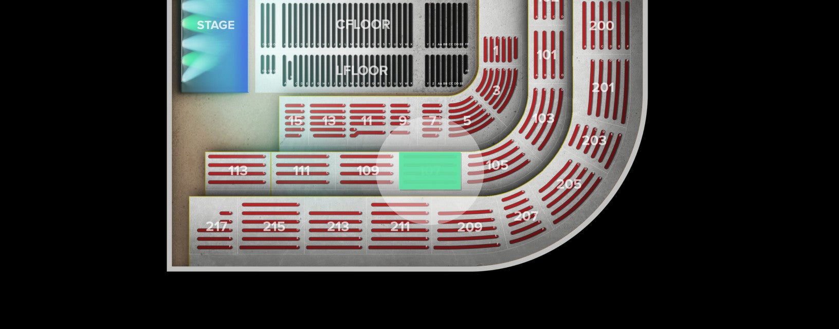 Seat view from Middle