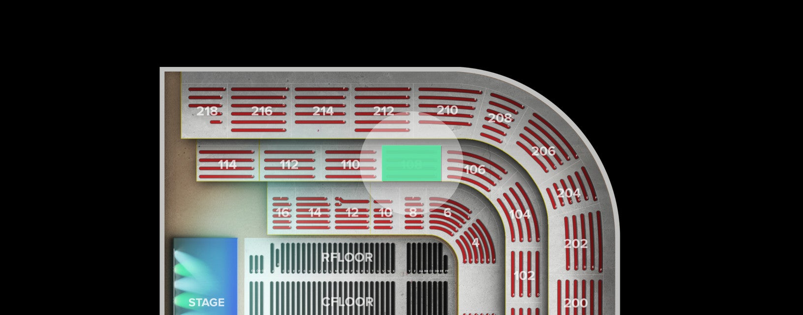 Seat view from Middle
