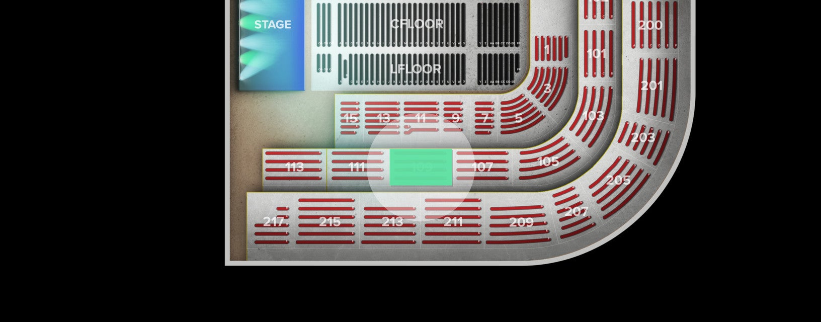 Seat view from Middle