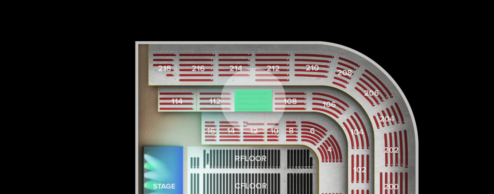 Seat view from Middle