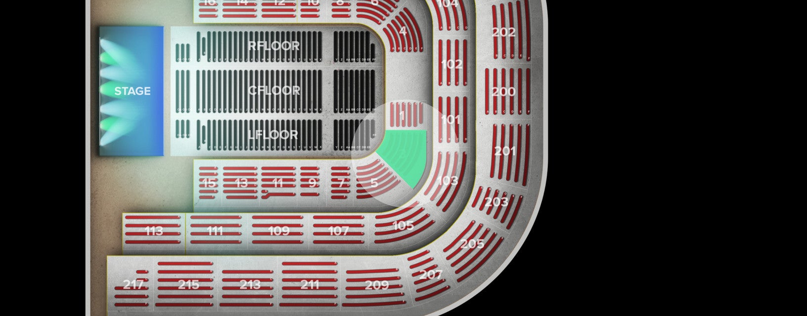 Seat view from Lower