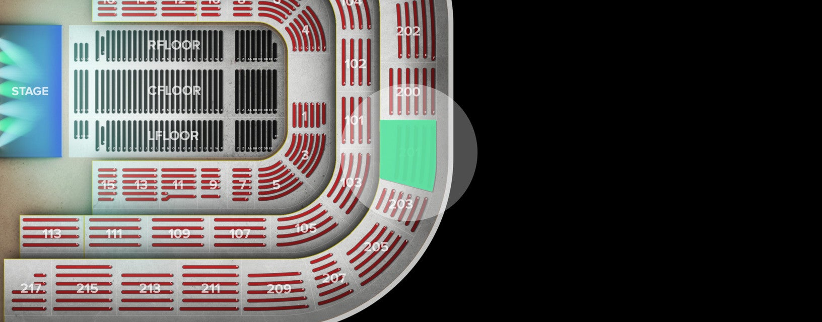 Seat view from Upper
