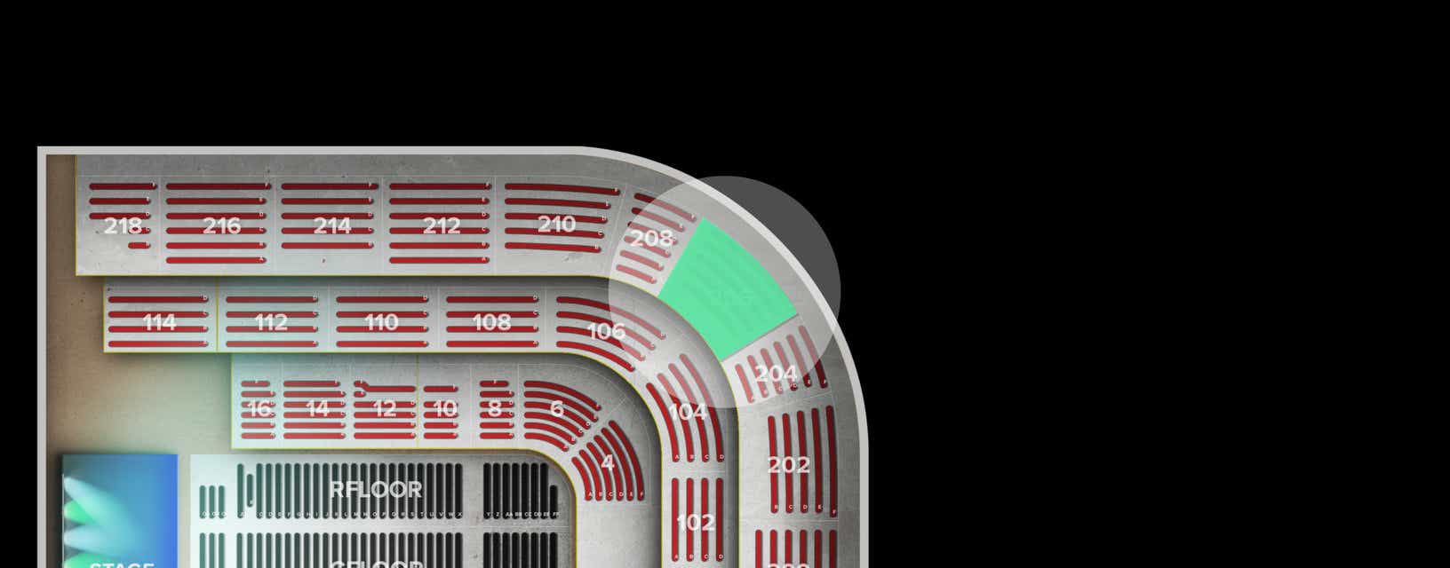 Seat view from Upper