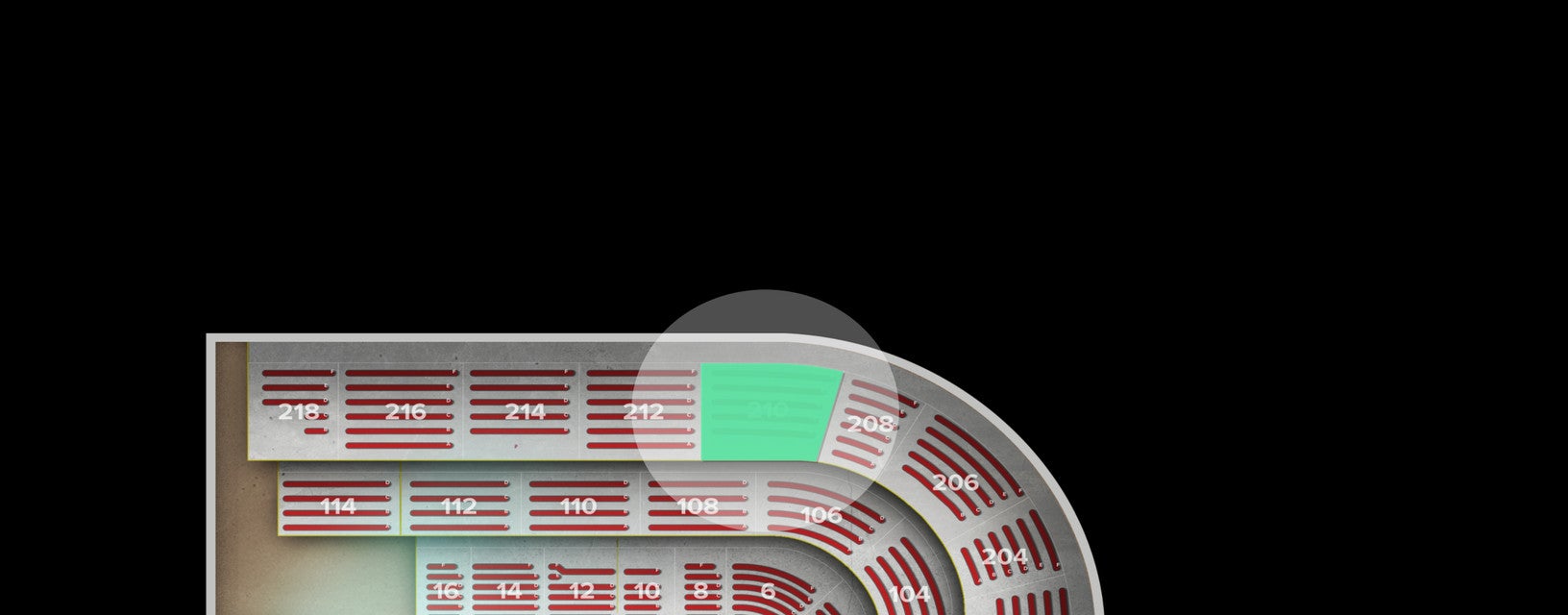 Seat view from Upper