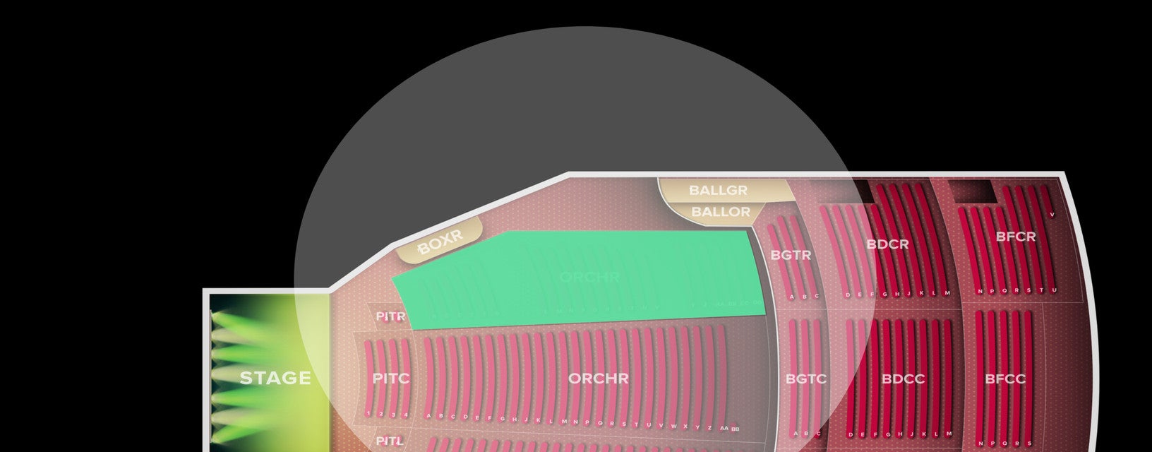 Seat view from Orchestra