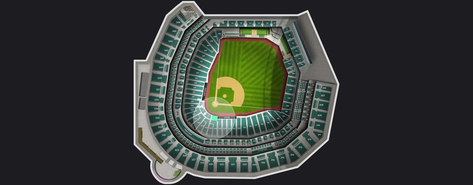 Seat view from Diamond Club