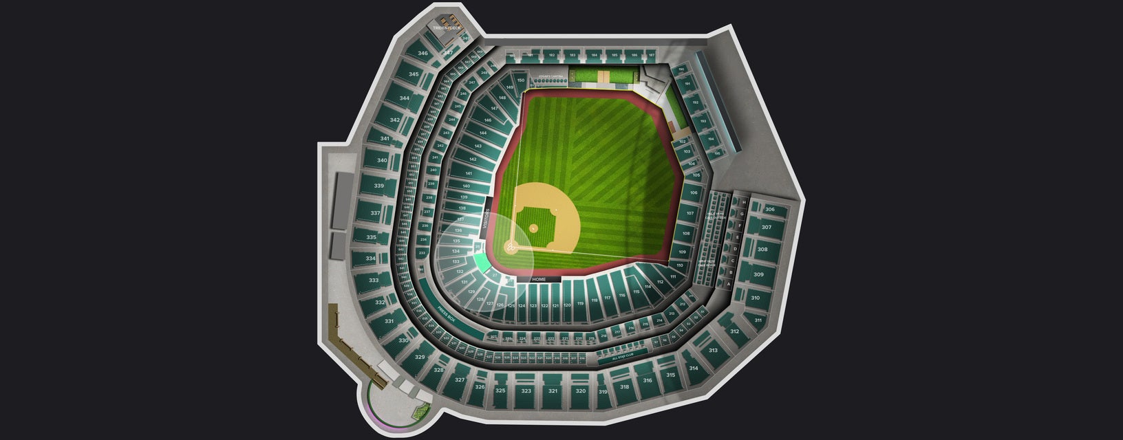 Seat view from Diamond Club