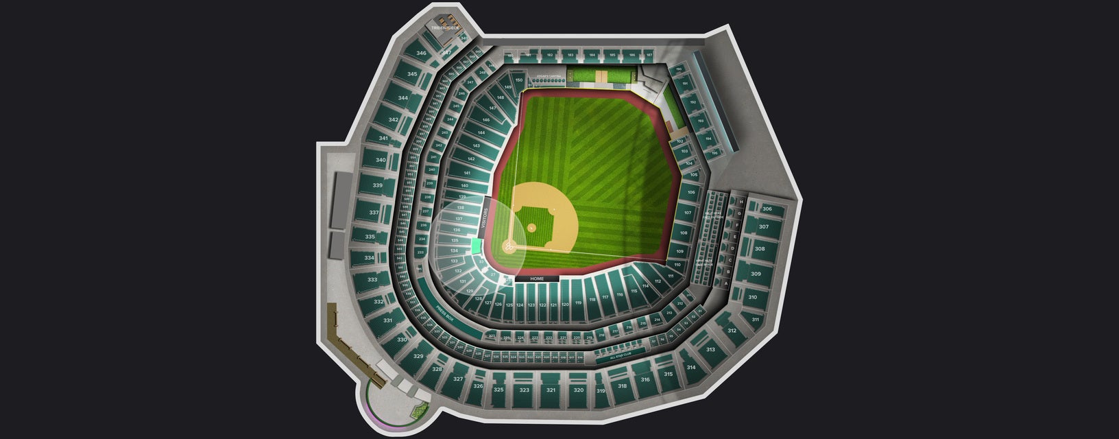 Seat view from Diamond Club