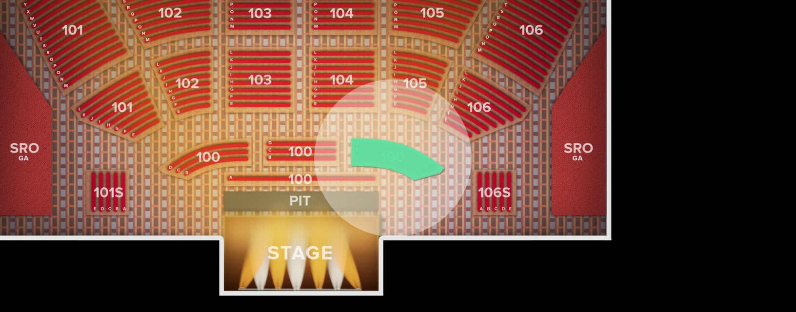 Seat view from Section