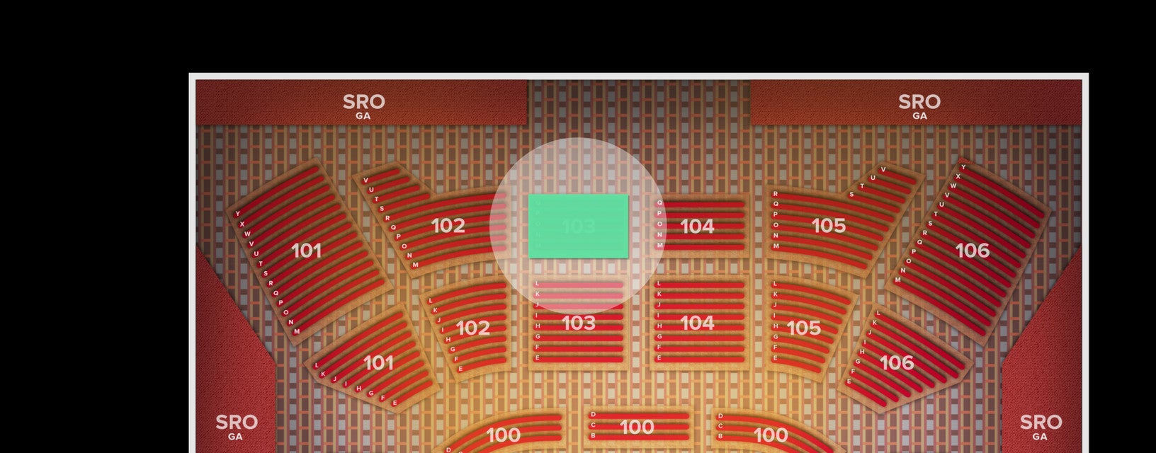Seat view from Section