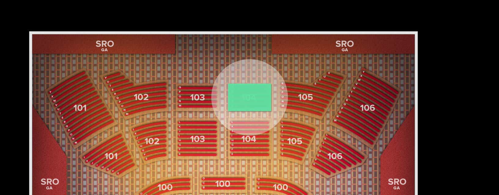 Seat view from Section