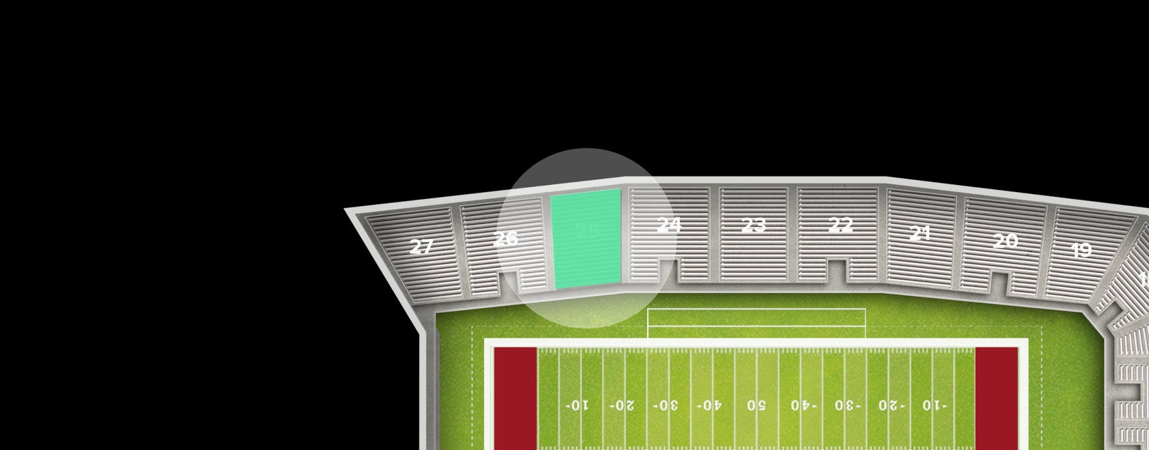 Seat view from Sideline