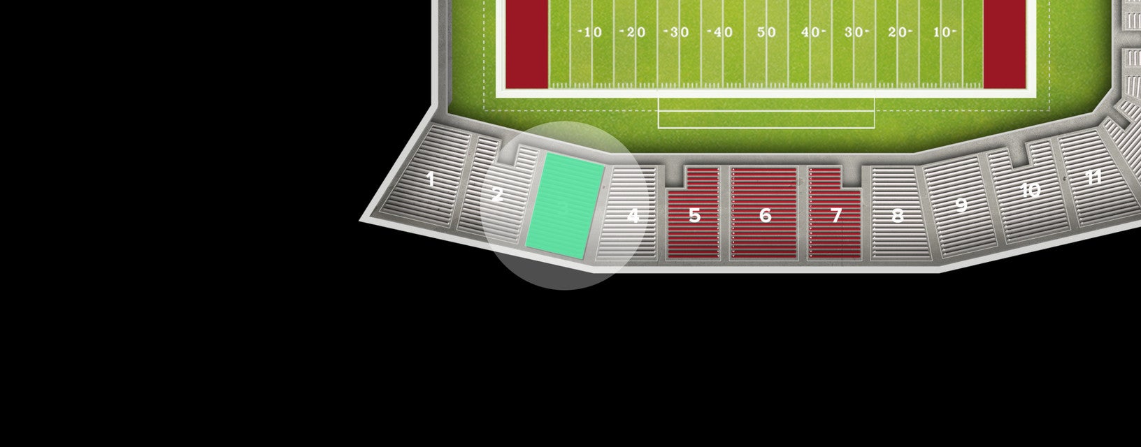 Seat view from Sideline