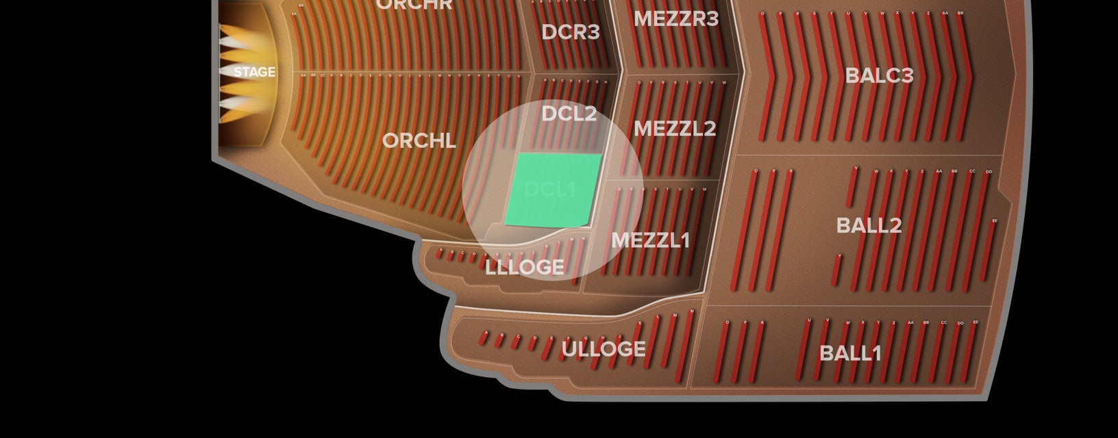 Seat view from Dress Circle