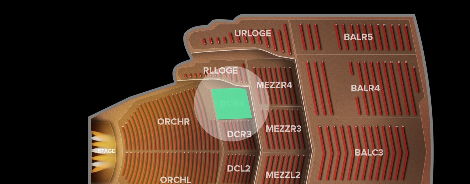 Seat view from Dress Circle