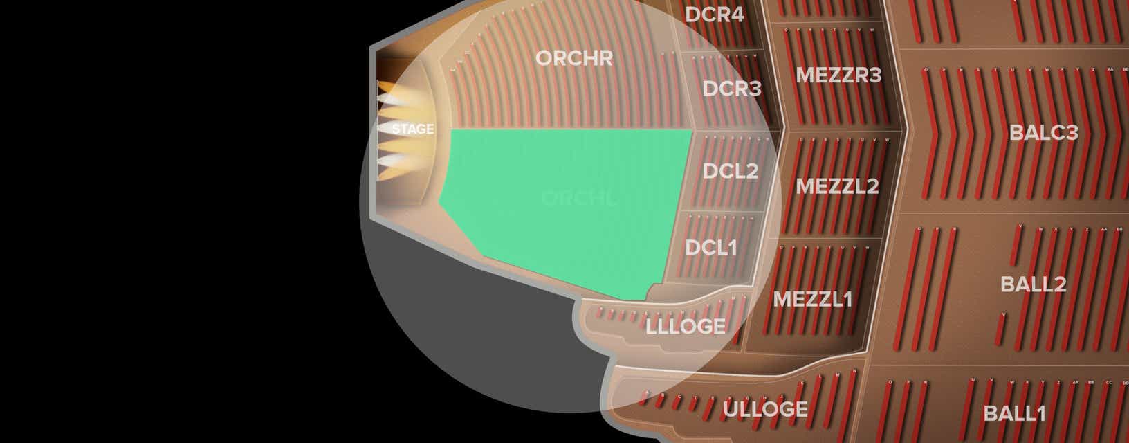 Seat view from Orchestra Left