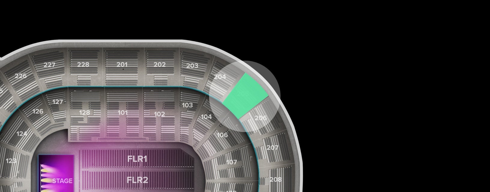 Seat view from Upper
