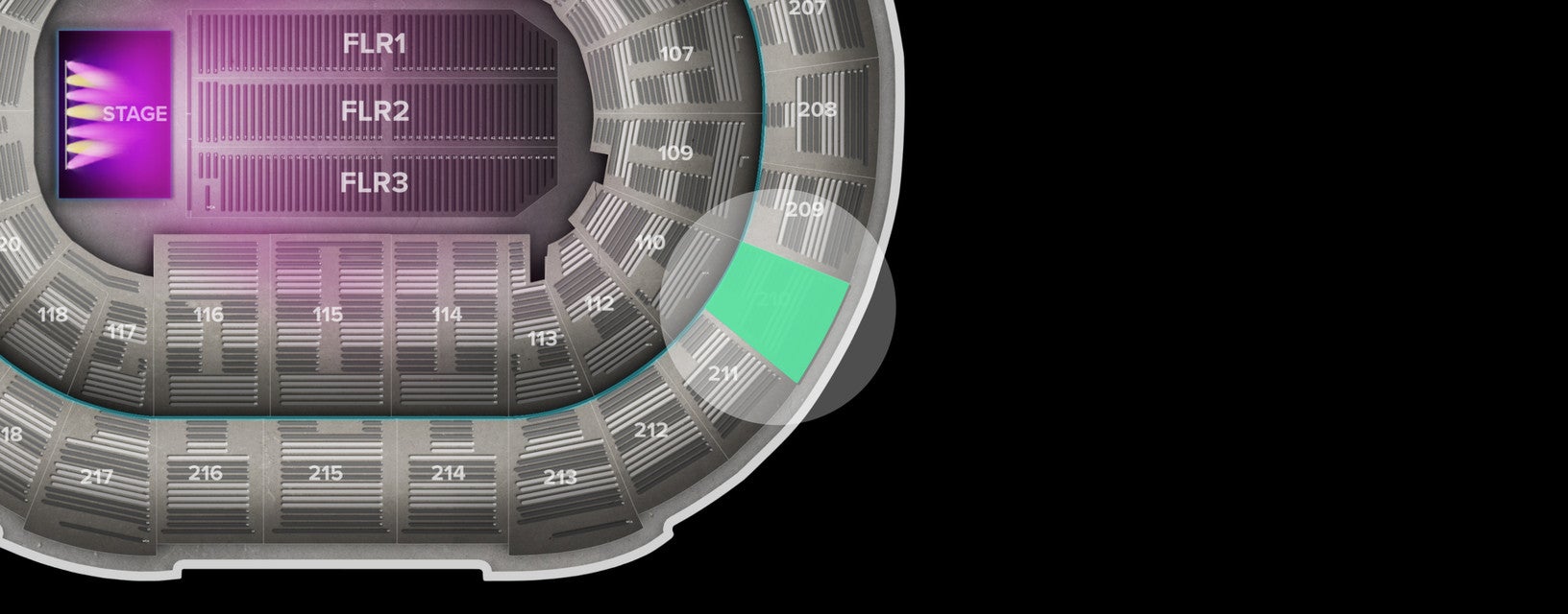 Seat view from Upper