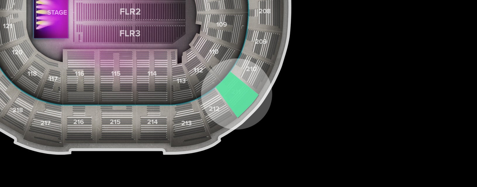 Seat view from Upper
