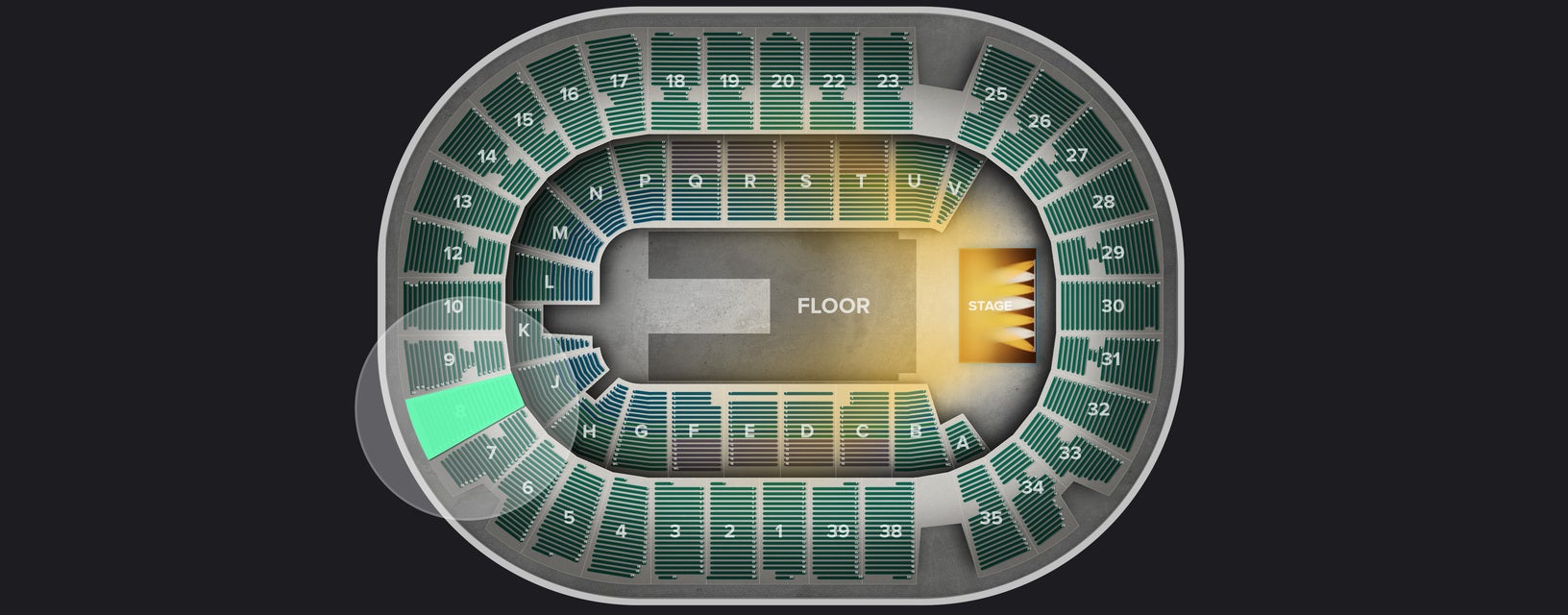 Seat view from Upper