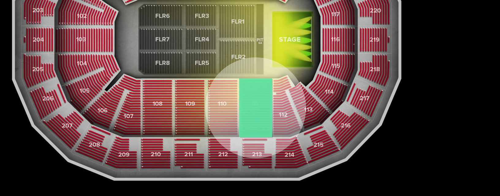 Seat view from Lower