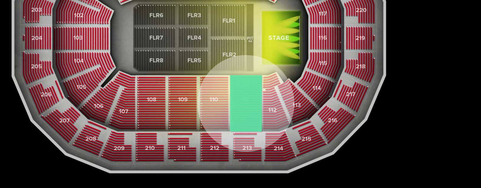 Seat view from Lower