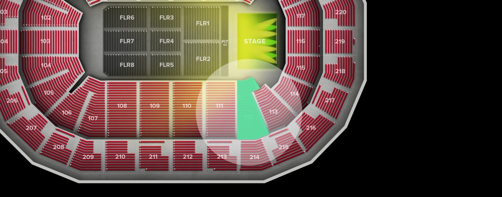 Seat view from Lower
