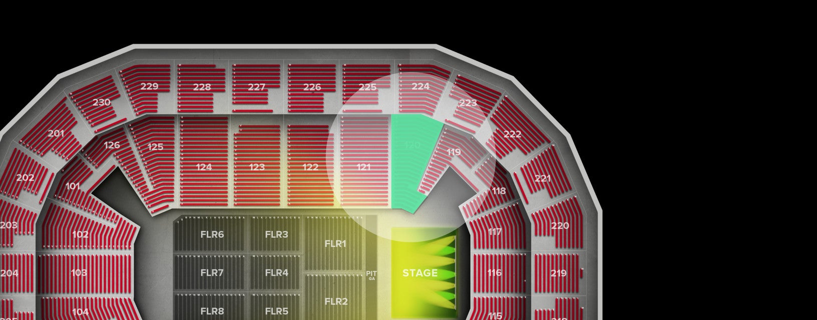 Seat view from Lower