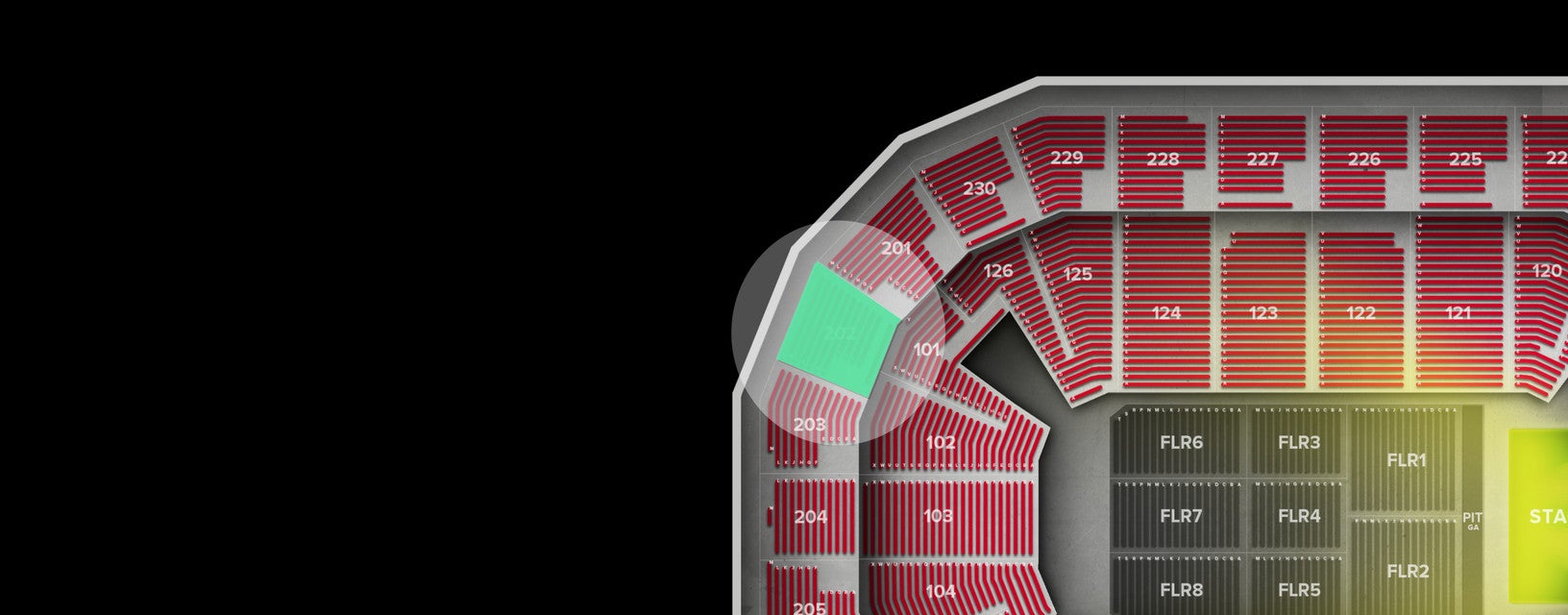 Seat view from Upper