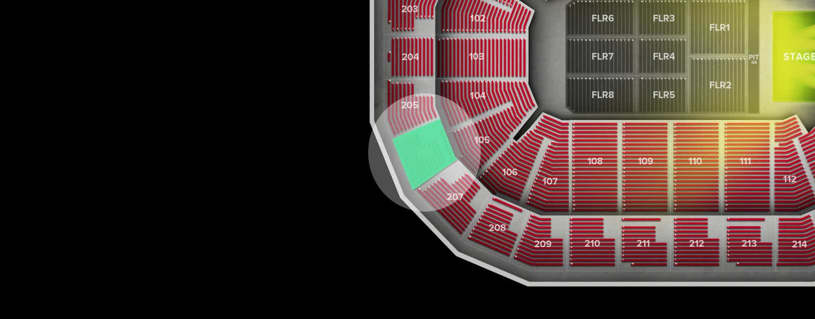 Seat view from Upper