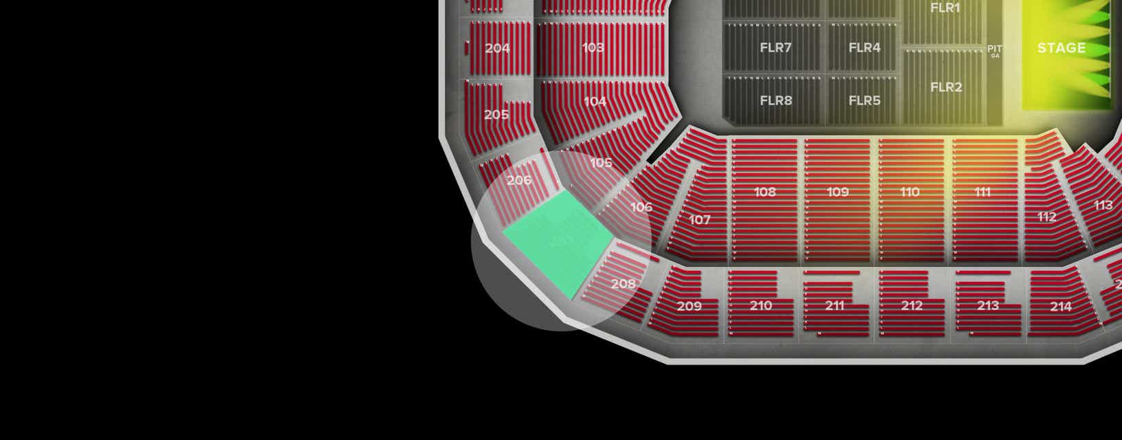 Seat view from Upper