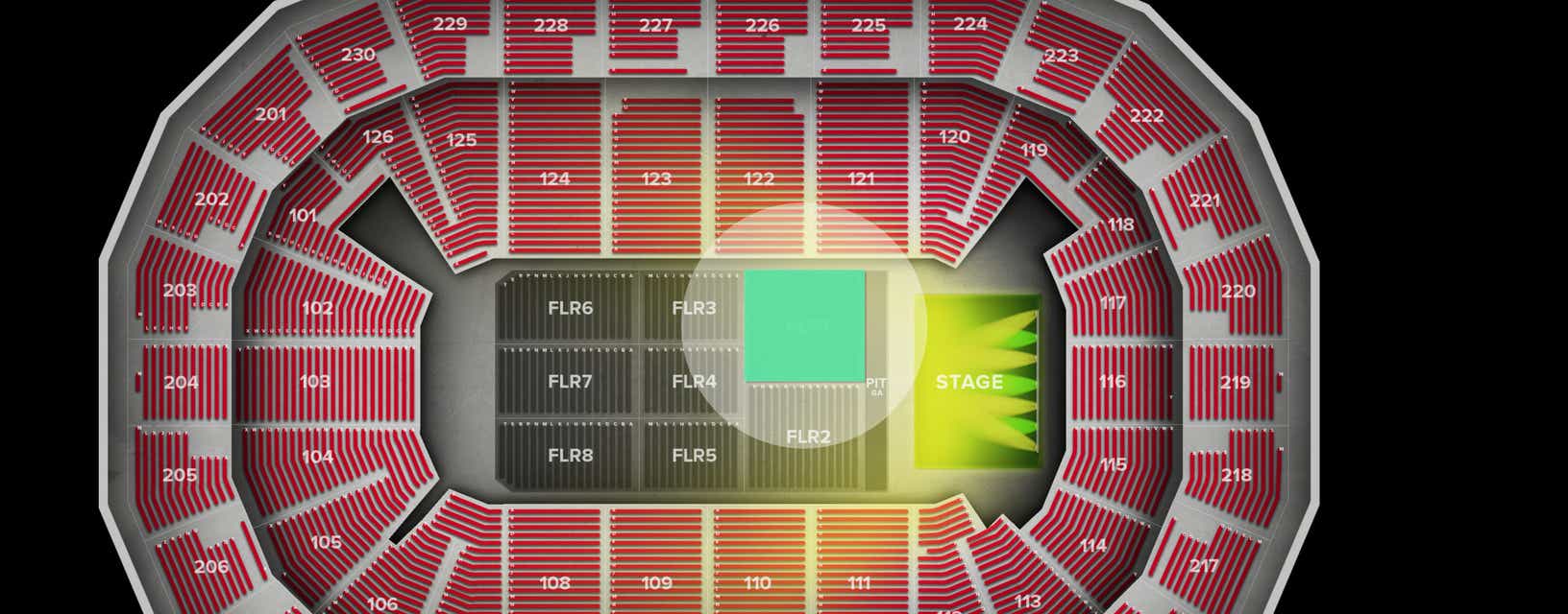 Seat view from Floor