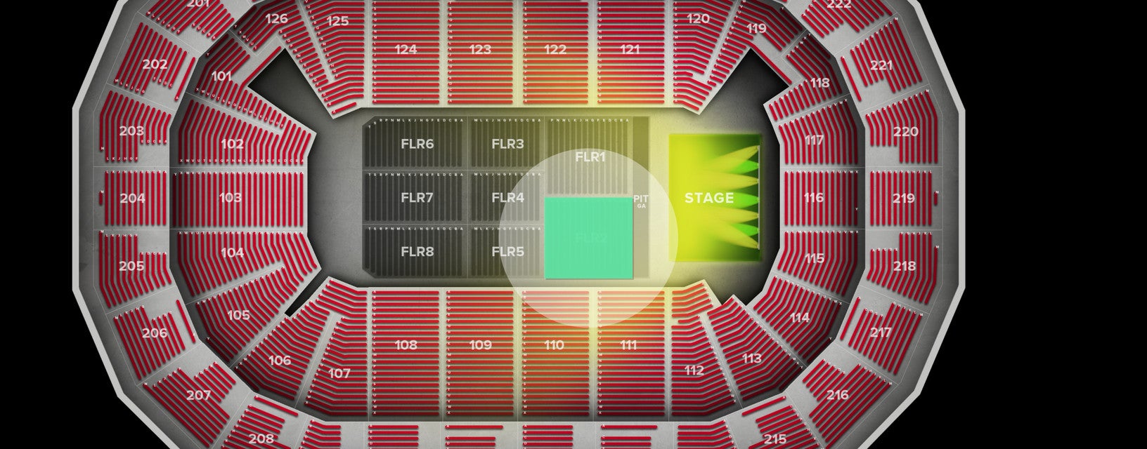 Seat view from Floor