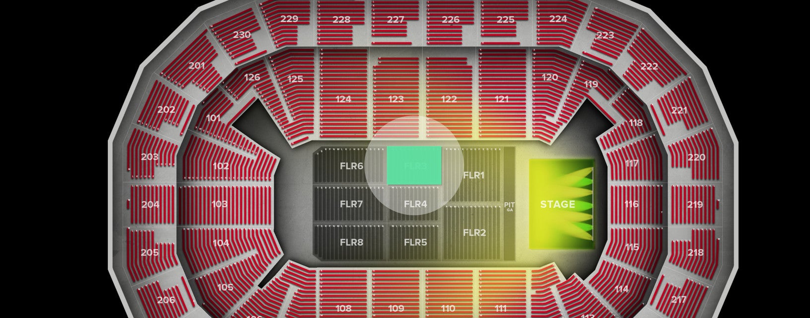 Seat view from Floor